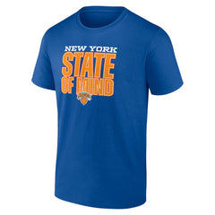 Blue New York Knicks Pick & Roll Coverage T-Shirt | NBA