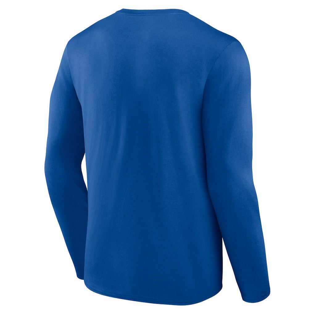 Royal Philadelphia 76ers Pick & Roll Coverage Long Sleeve T-Shirt | NBA