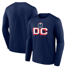 Navy Washington Wizards Pick & Roll Coverage Long Sleeve T-Shirt | NBA