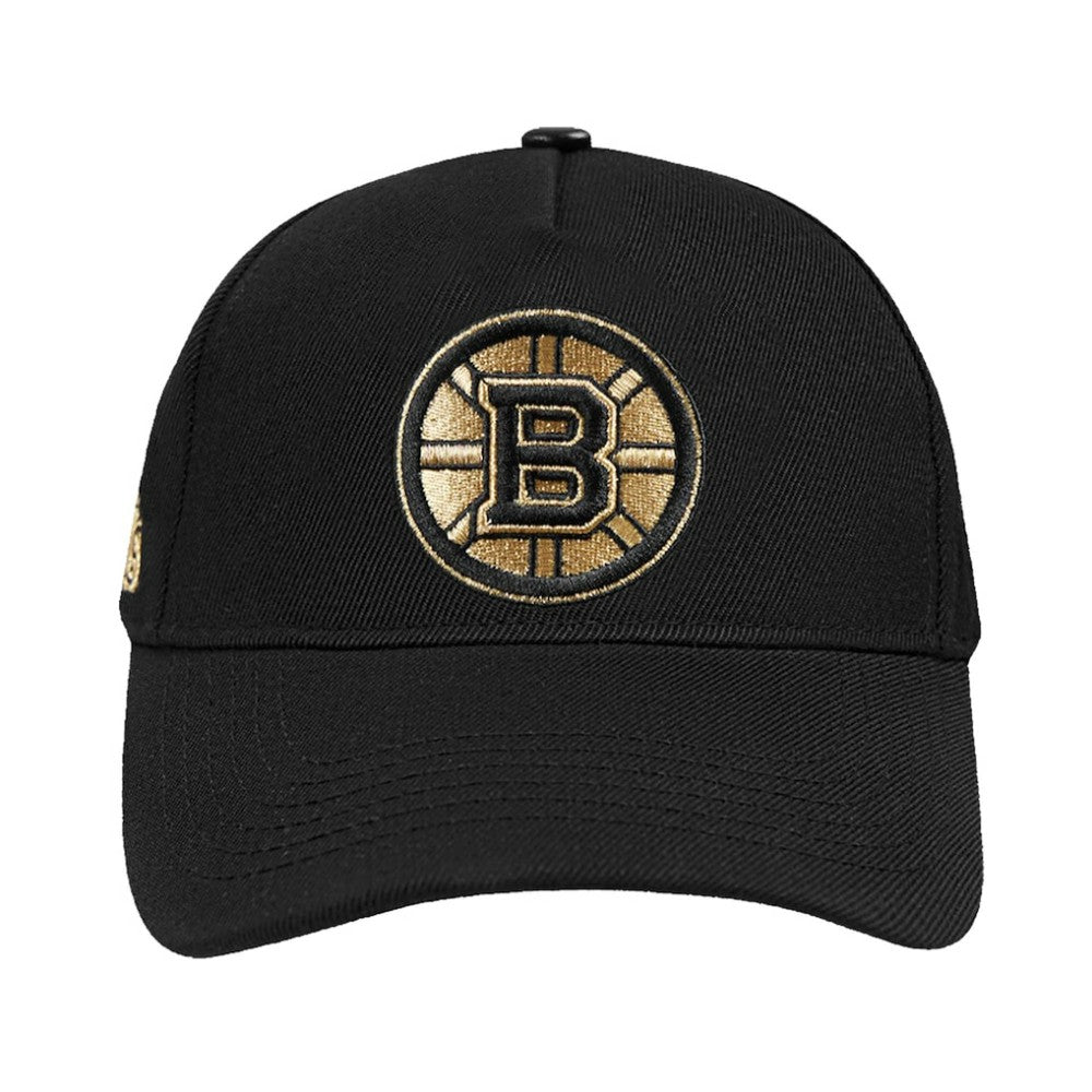 Boston Bruins Pro Standard Metallic Logo Pinch Front Adjustable Hat -  NHL Hats