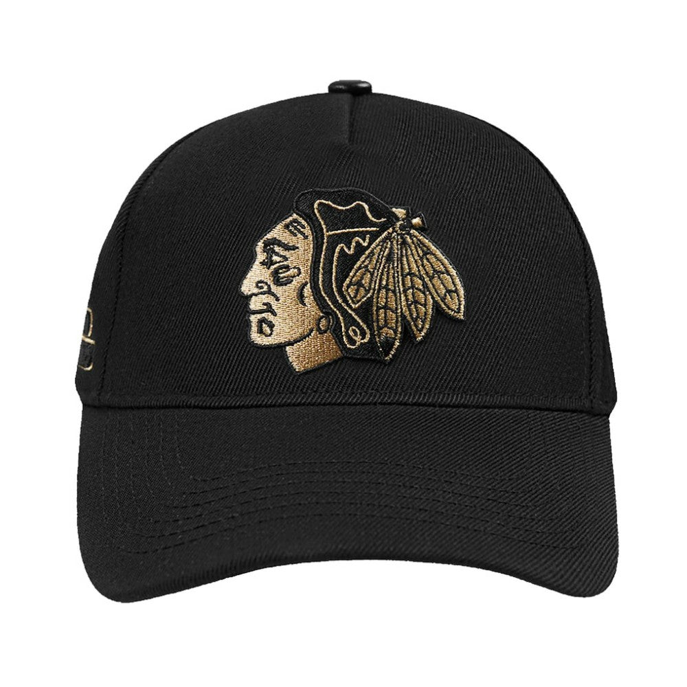 Chicago Blackhawks Pro Standard Metallic Logo Pinch Front Adjustable Hat -  NHL Hats