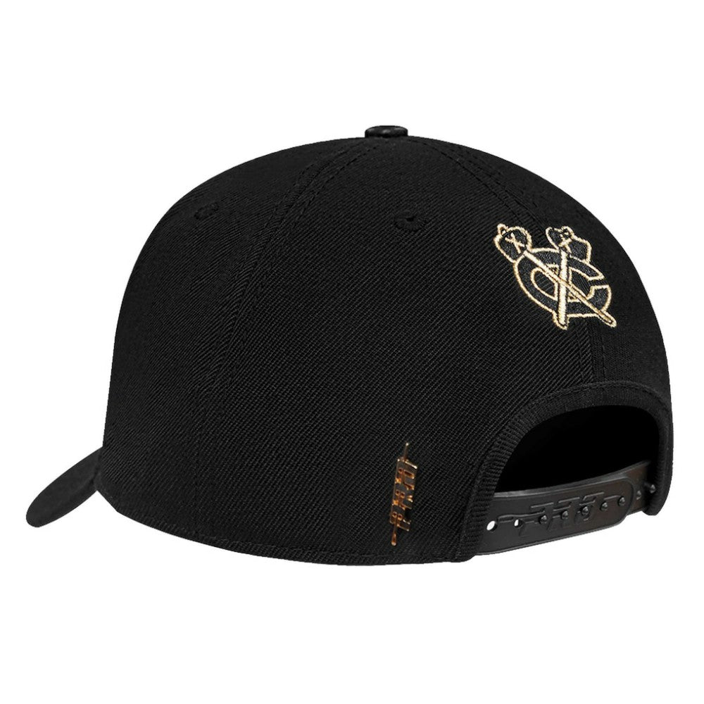 Chicago Blackhawks Pro Standard Metallic Logo Pinch Front Adjustable Hat -  NHL Hats