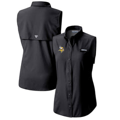 Minnesota Vikings Women's PFG Tamiami Omni-Shade Sleeveless Button-Up Shirt | NFL New