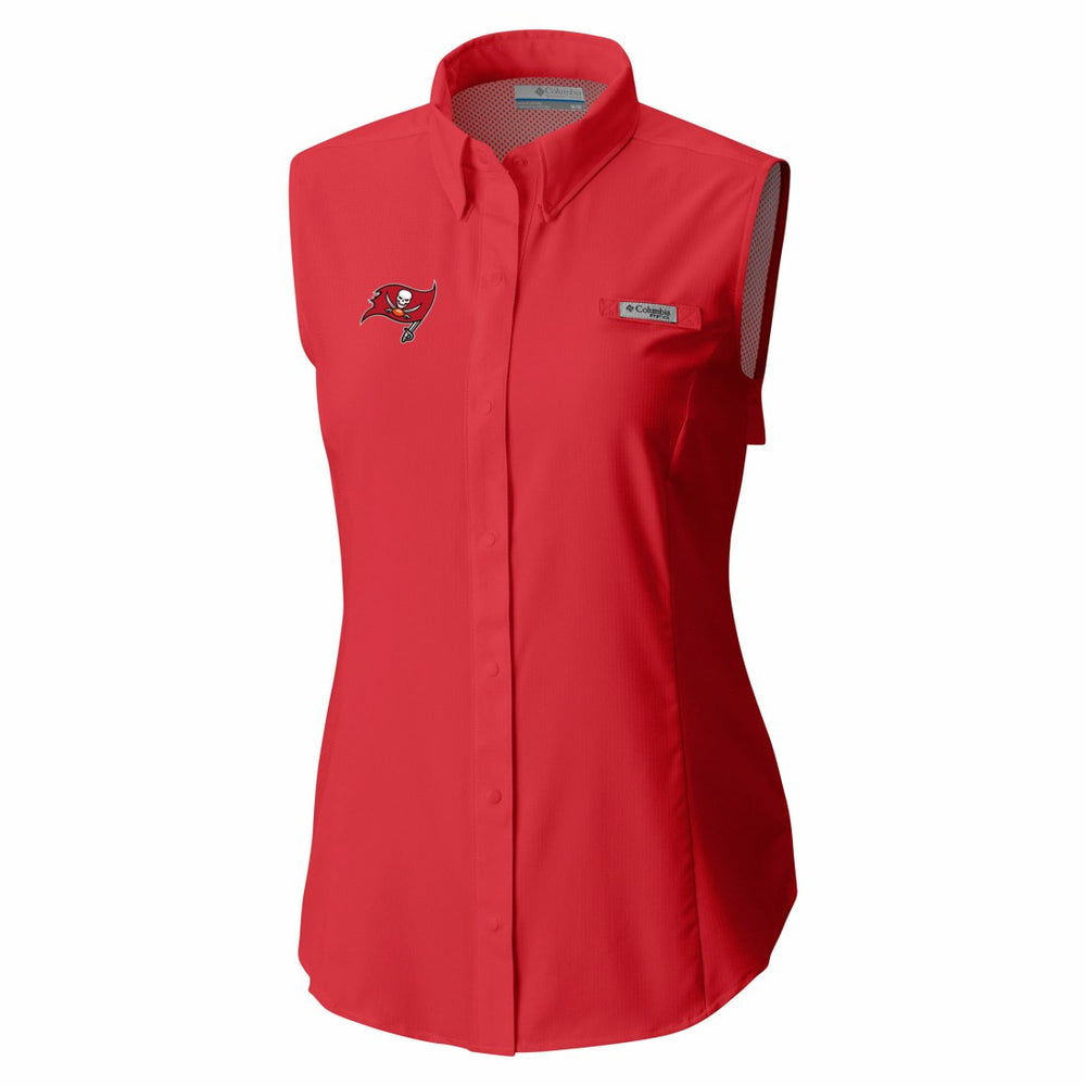 Tampa Bay Buccaneers Women's PFG Tamiami Omni-Shade Sleeveless Button-Up Shirt | NFL US
