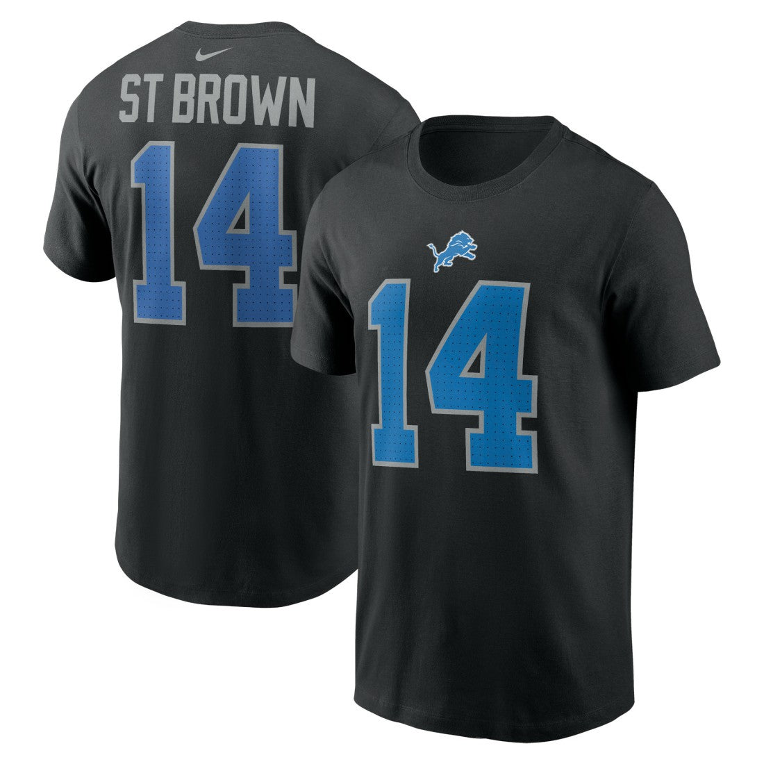 Detroit Lions Amon-Ra St. Brown  Player Name & Number T-Shirt | NFL Near me