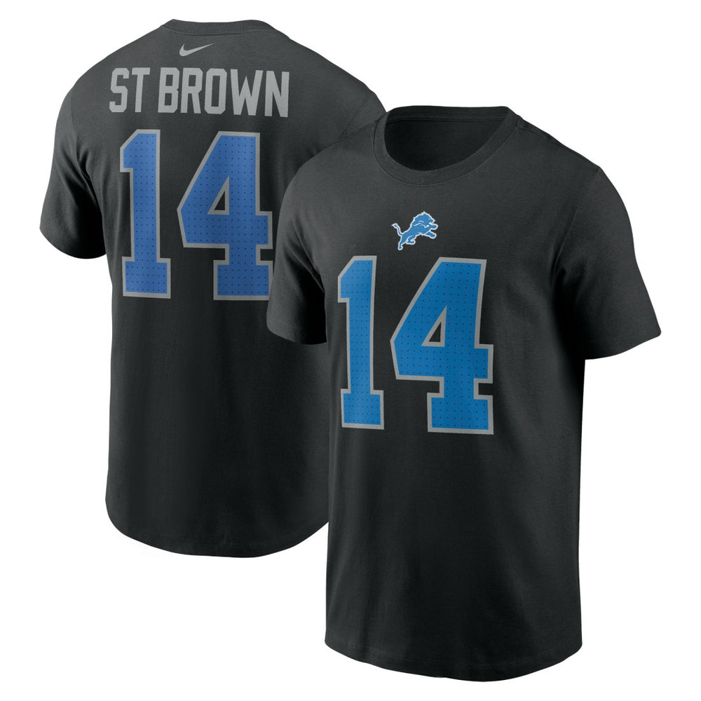 Detroit Lions Amon-Ra St. Brown  Player Name & Number T-Shirt | NFL Near me