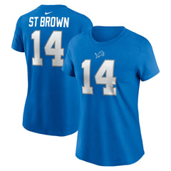 Detroit Lions Amon-Ra St. Brown  Women's Player Name & Number T-Shirt | NFL Sale