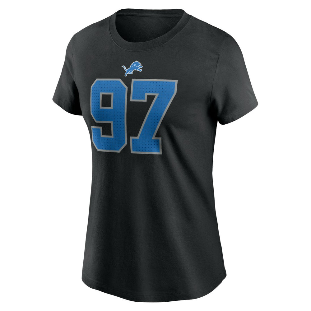 Detroit Lions Aidan Hutchinson  Women's Player Name & Number T-Shirt | NFL Hot