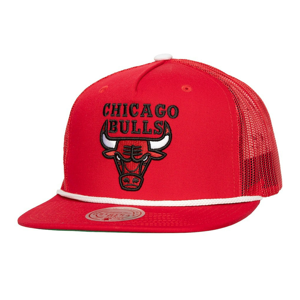 Red Chicago Bulls Roper Meshback Trucker Snapback Hat | NBA