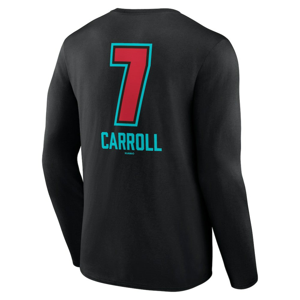 Corbin Carroll Arizona Diamondbacks Name & Number Fastball Long Sleeve T-Shirt - MLB T-shirts