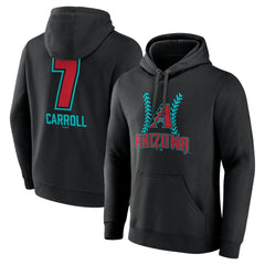 Corbin Carroll Arizona Diamondbacks Name & Number Fastball Pullover Hoodie - MLB Hoodies