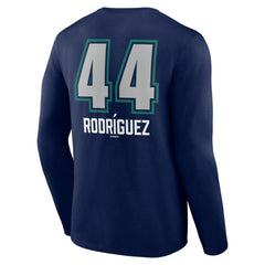 Julio Rodríguez Seattle Mariners Name & Number Fastball Long Sleeve T-Shirt - MLB T-shirts