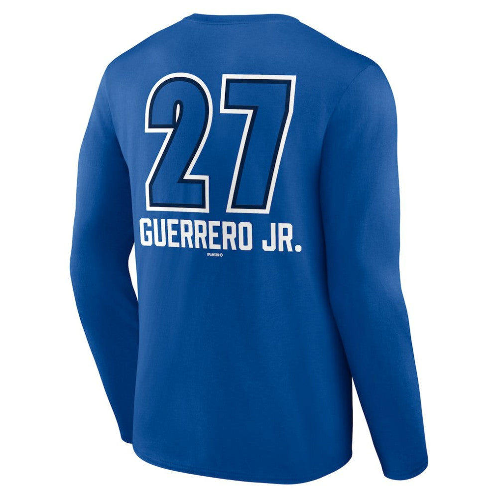 Vladimir Guerrero Jr. Toronto Blue Jays Name & Number Fastball Long Sleeve T-Shirt - MLB T-shirts