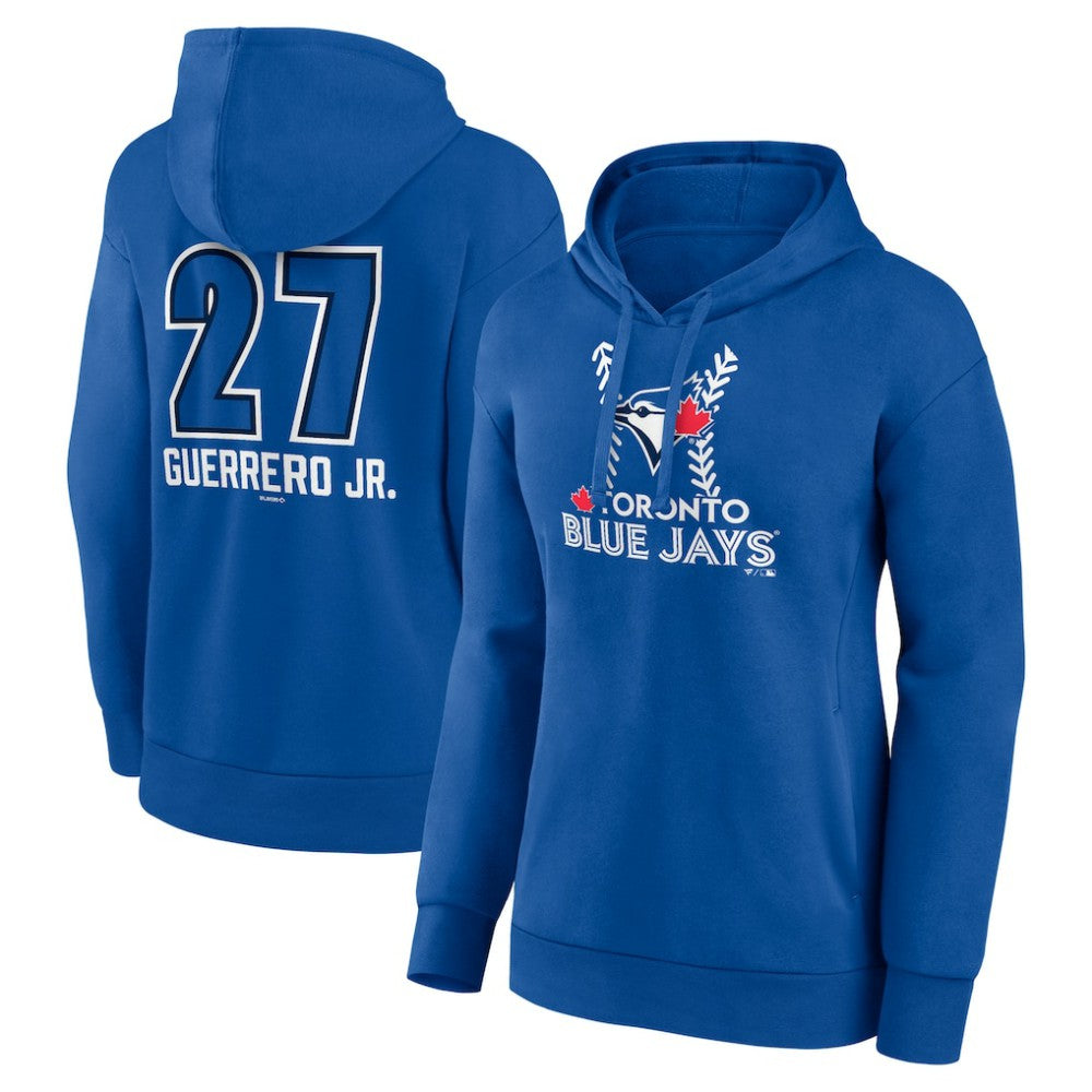 Vladimir Guerrero Jr. Toronto Blue Jays Women's Name & Number Fastball Pullover Hoodie - MLB Hoodies
