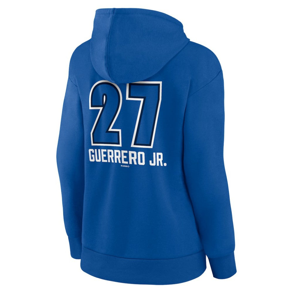 Vladimir Guerrero Jr. Toronto Blue Jays Women's Name & Number Fastball Pullover Hoodie - MLB Hoodies