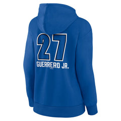 Vladimir Guerrero Jr. Toronto Blue Jays Women's Name & Number Fastball Pullover Hoodie - MLB Hoodies