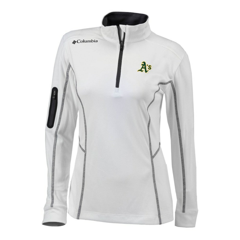 Athletics Columbia Women's Omni-Wick Shotgun Quarter-Zip Pullover Top - MLB Pullover