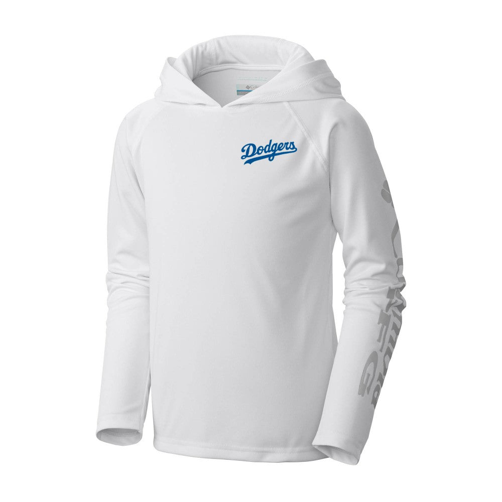 Los Angeles Dodgers Columbia Youth Terminal Tackle Long Sleeve Hoodie T-Shirt - MLB Hoodies