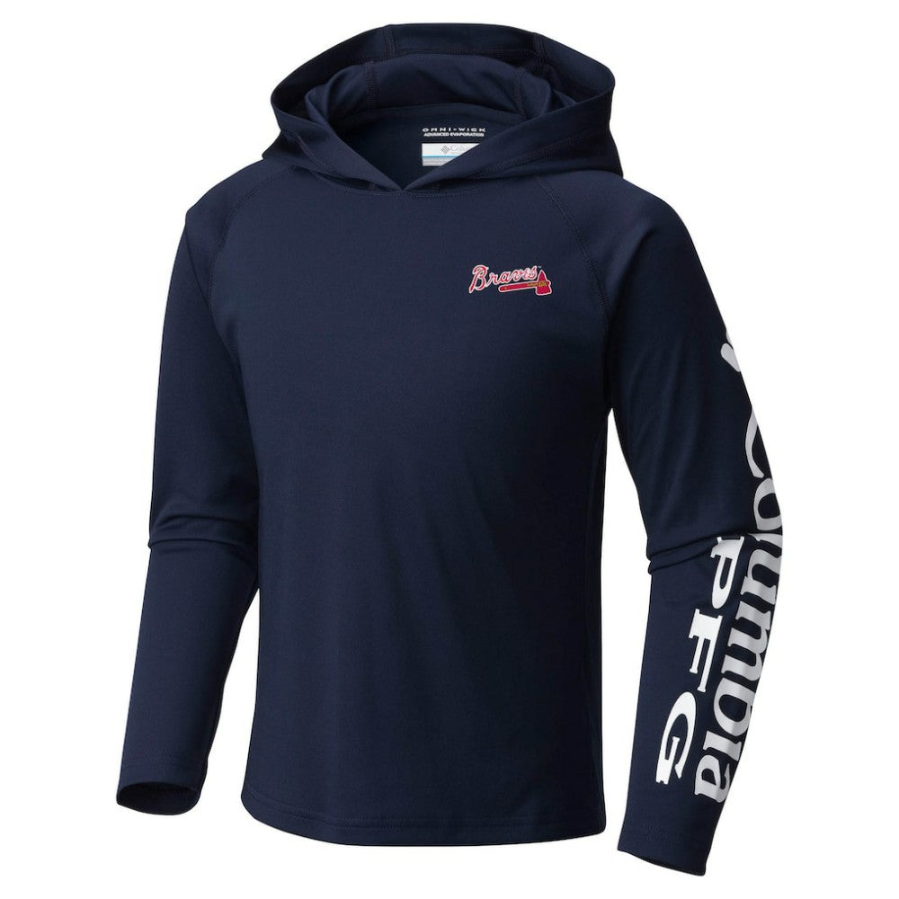 Atlanta Braves Columbia Youth Terminal Tackle Long Sleeve Hoodie T-Shirt - MLB Hoodies