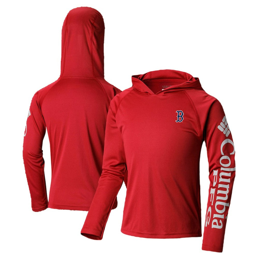 Boston Red Sox Columbia Youth Terminal Tackle Long Sleeve Hoodie T-Shirt - MLB Hoodies