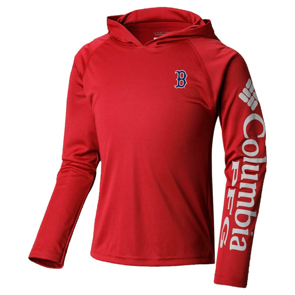 Boston Red Sox Columbia Youth Terminal Tackle Long Sleeve Hoodie T-Shirt - MLB Hoodies