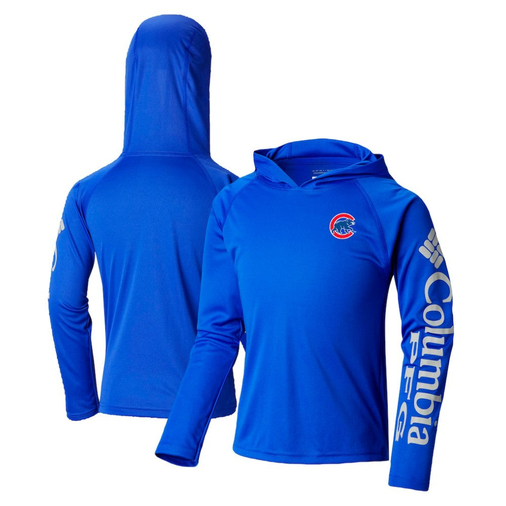 Chicago Cubs Columbia Youth Terminal Tackle Long Sleeve Hoodie T-Shirt - MLB Hoodies