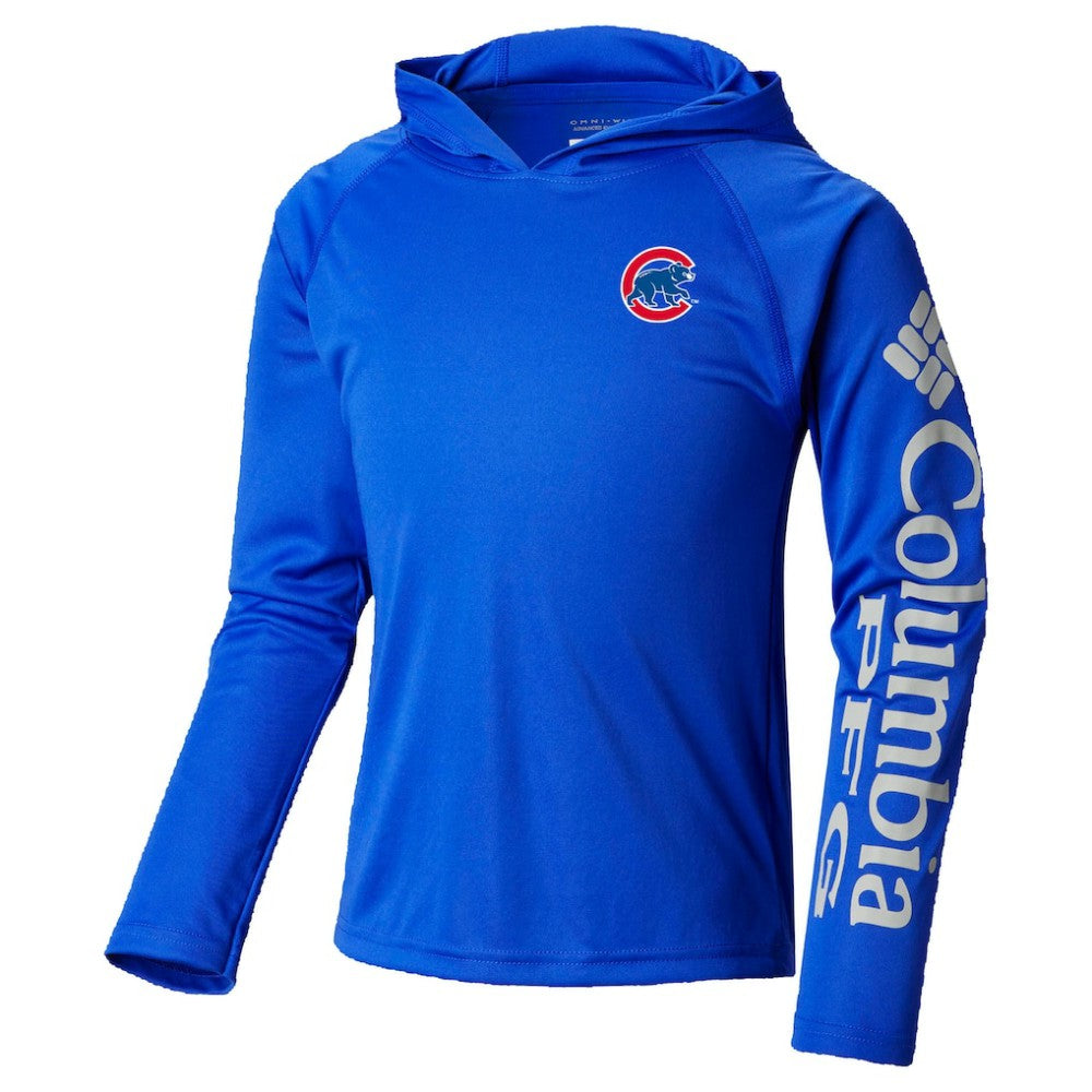 Chicago Cubs Columbia Youth Terminal Tackle Long Sleeve Hoodie T-Shirt - MLB Hoodies