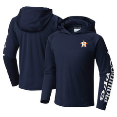 Houston Astros Columbia Youth Terminal Tackle Long Sleeve Hoodie T-Shirt - MLB Hoodies