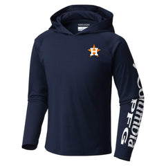 Houston Astros Columbia Youth Terminal Tackle Long Sleeve Hoodie T-Shirt - MLB Hoodies