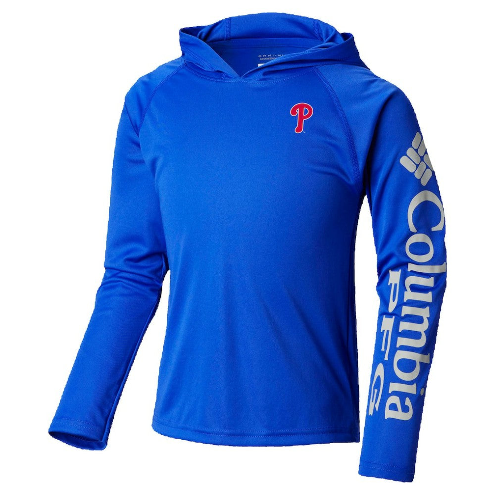 Philadelphia Phillies Columbia Youth Terminal Tackle Long Sleeve Hoodie T-Shirt - MLB Hoodies