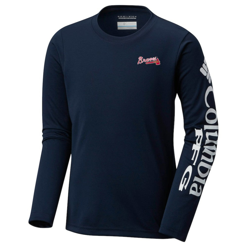 Atlanta Braves Columbia Youth Terminal Tackle Long Sleeve T-Shirt - MLB T-shirts