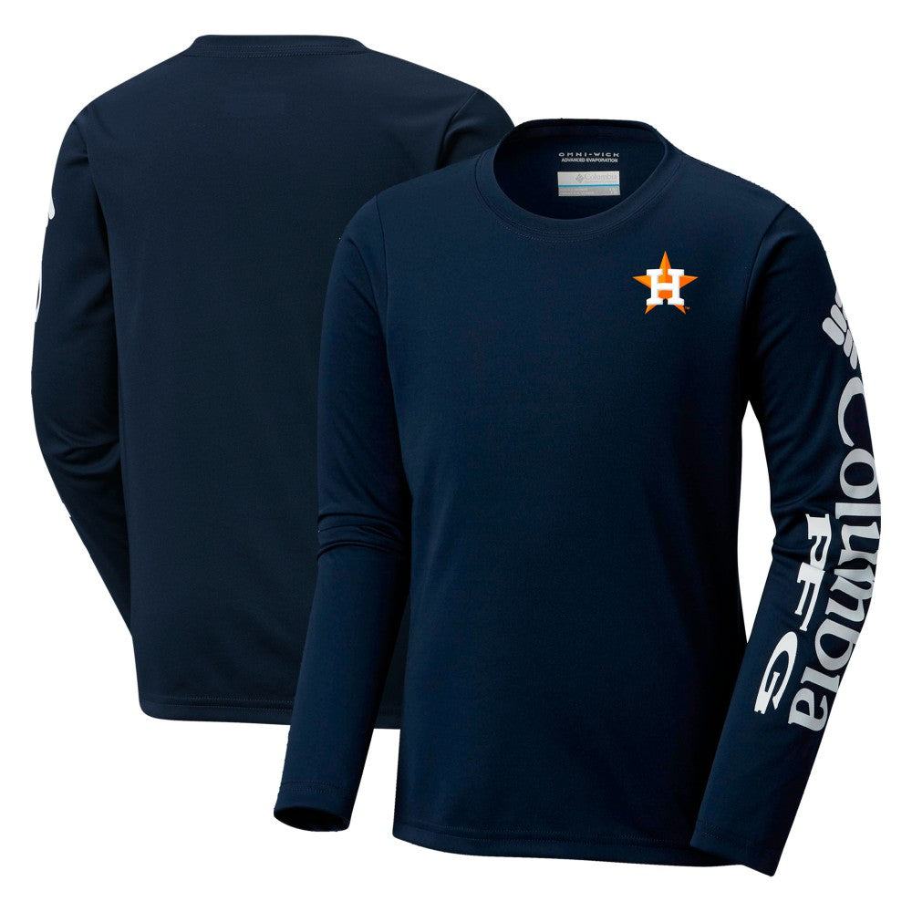 Houston Astros Columbia Youth Terminal Tackle Long Sleeve T-Shirt - MLB T-shirts