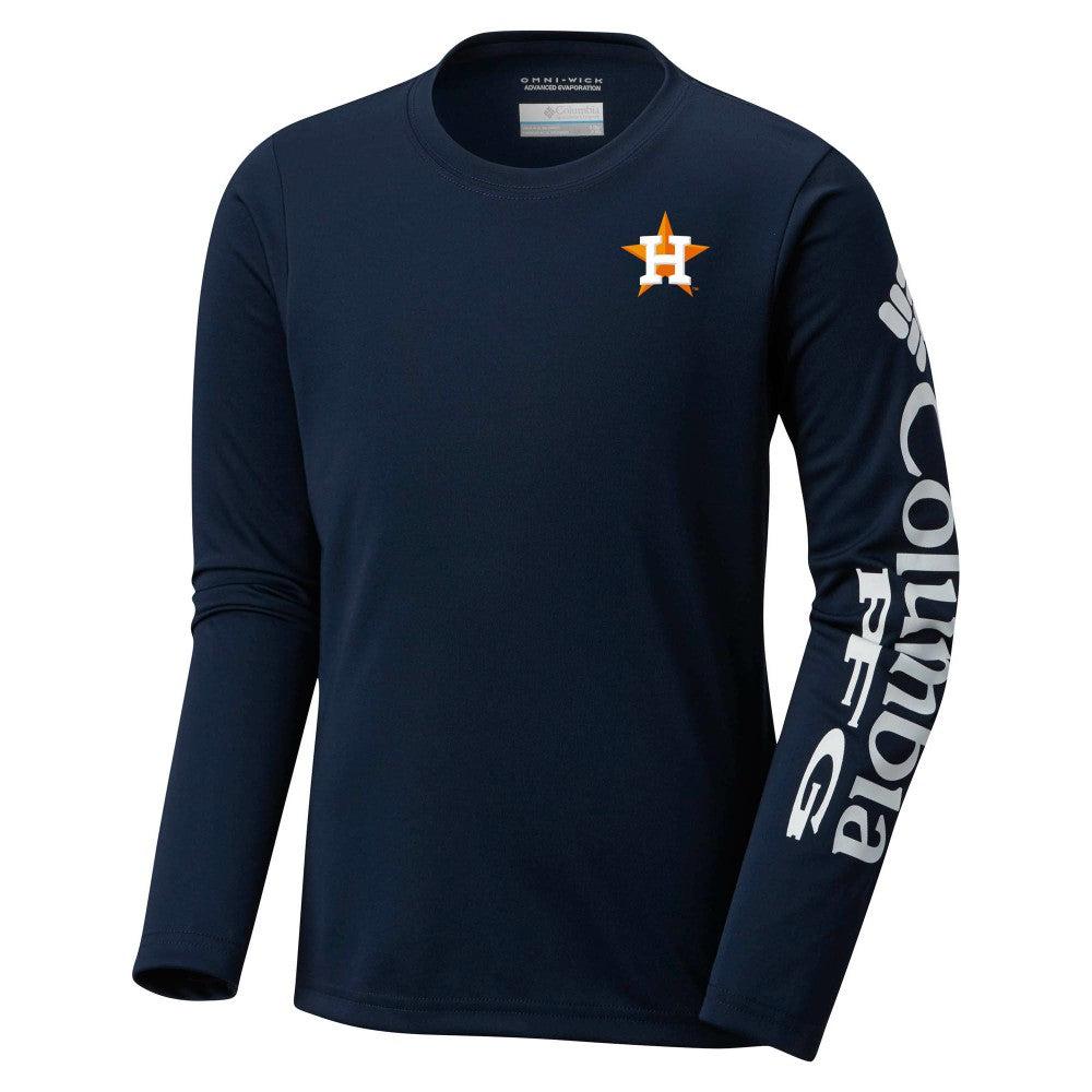 Houston Astros Columbia Youth Terminal Tackle Long Sleeve T-Shirt - MLB T-shirts