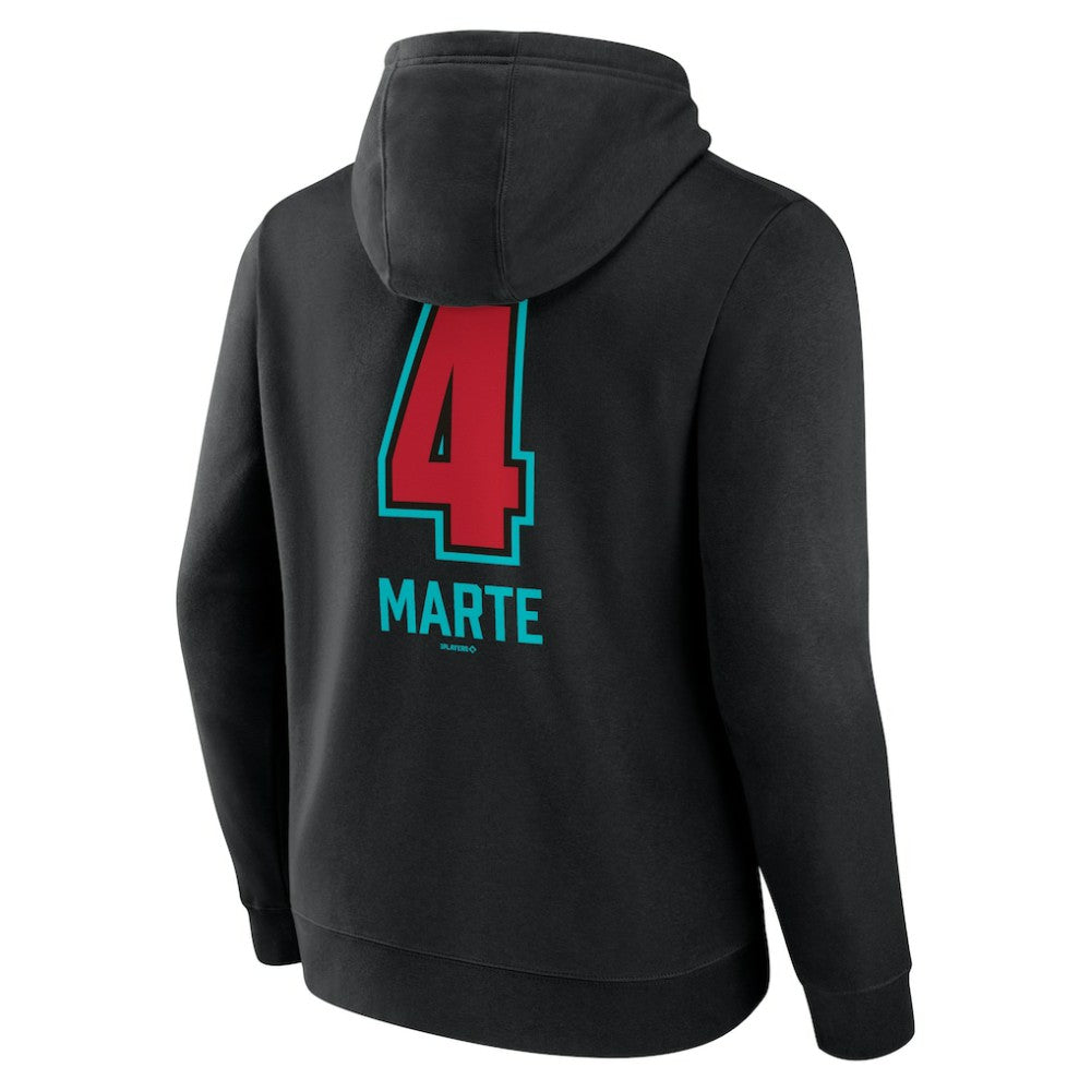 Ketel Marte Arizona Diamondbacks Name & Number Fastball Pullover Hoodie - MLB Hoodies