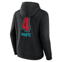 Ketel Marte Arizona Diamondbacks Name & Number Fastball Pullover Hoodie - MLB Hoodies