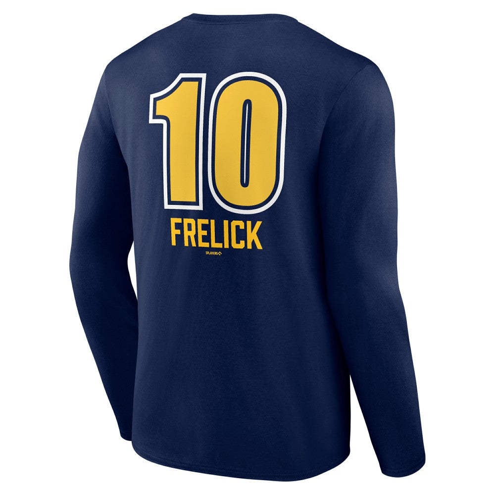 Sal Frelick Milwaukee Brewers Name & Number Fastball Long Sleeve T-Shirt - MLB T-shirts