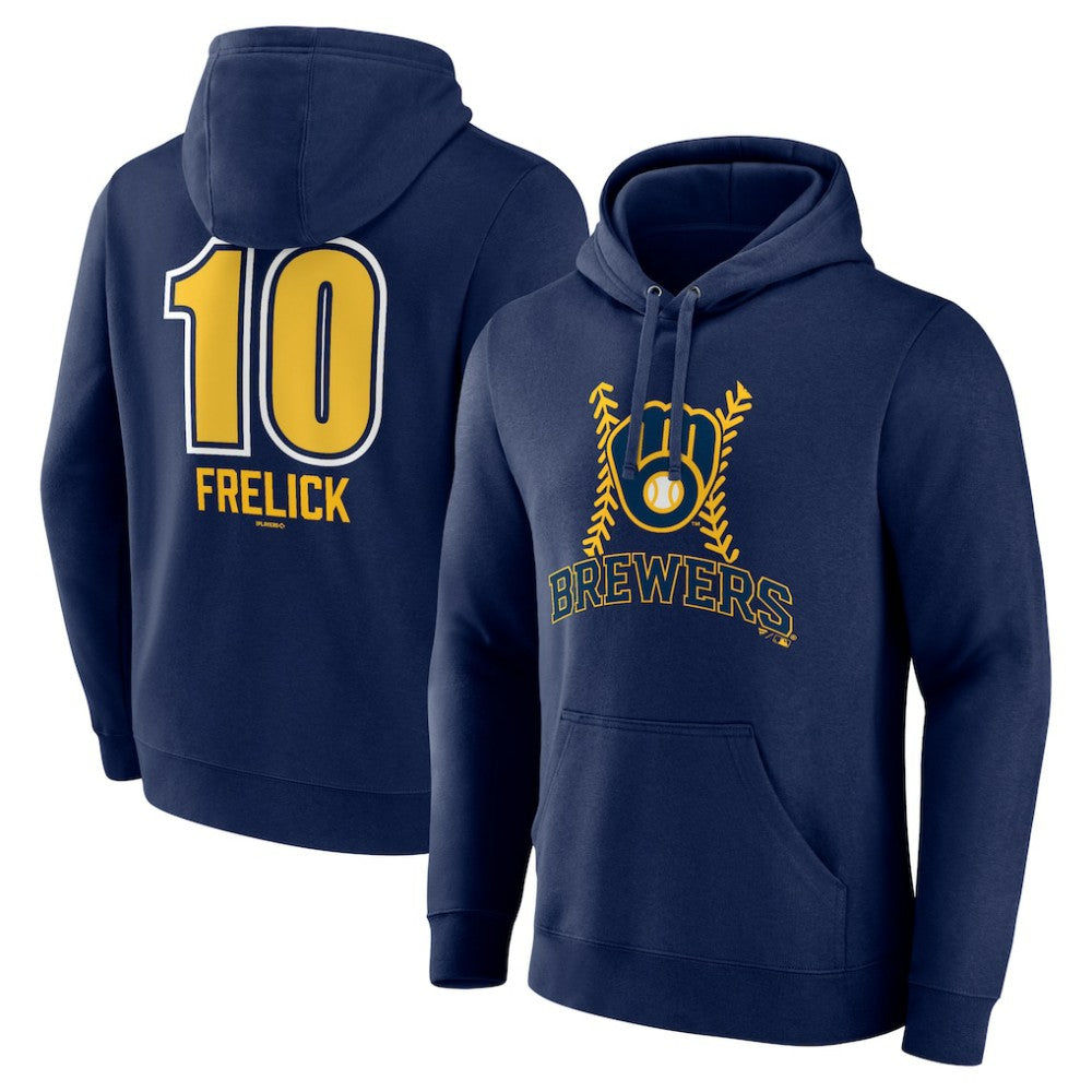 Sal Frelick Milwaukee Brewers Name & Number Fastball Pullover Hoodie - MLB Hoodies