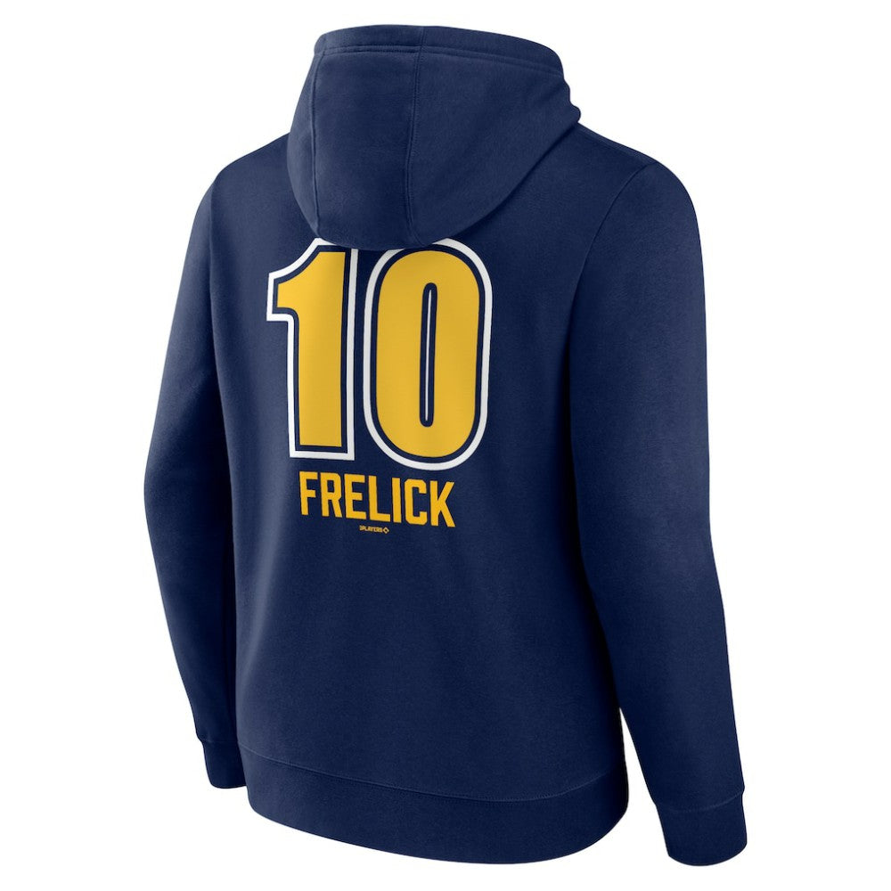 Sal Frelick Milwaukee Brewers Name & Number Fastball Pullover Hoodie - MLB Hoodies