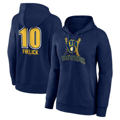 Sal Frelick Milwaukee Brewers Women's Name & Number Fastball Pullover Hoodie - MLB Hoodies