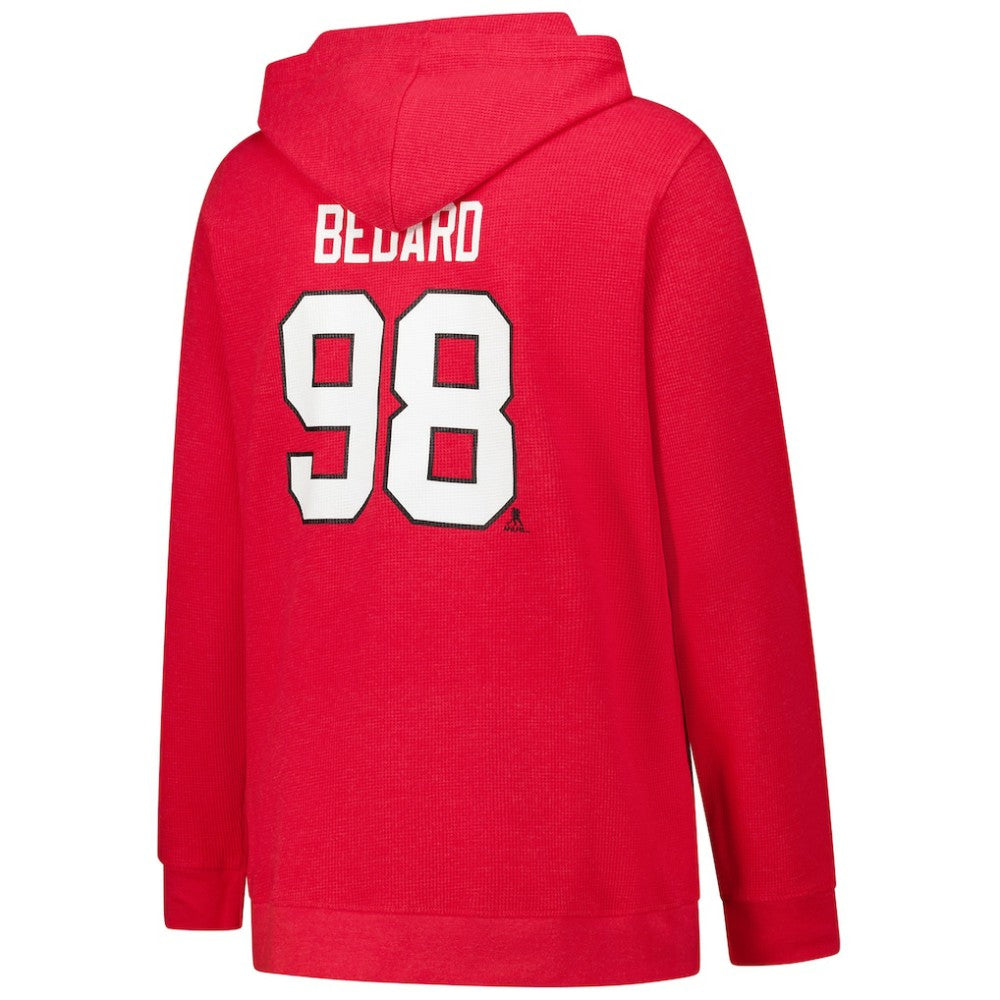 Connor Bedard Chicago Blackhawks Profile Women's Plus Size Name & Number Thermal Pullover Hoodie -  NHL Hoodies