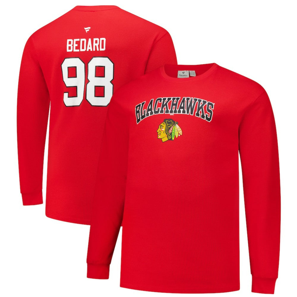 Connor Bedard Chicago Blackhawks Profile Big & Tall Name & Number Thermal Pullover Sweatshirt -  NHL Sweatshirts