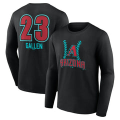Zac Gallen Arizona Diamondbacks Name & Number Fastball Long Sleeve T-Shirt - MLB T-shirts