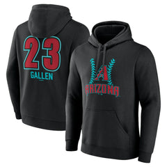 Zac Gallen Arizona Diamondbacks Name & Number Fastball Pullover Hoodie - MLB Hoodies