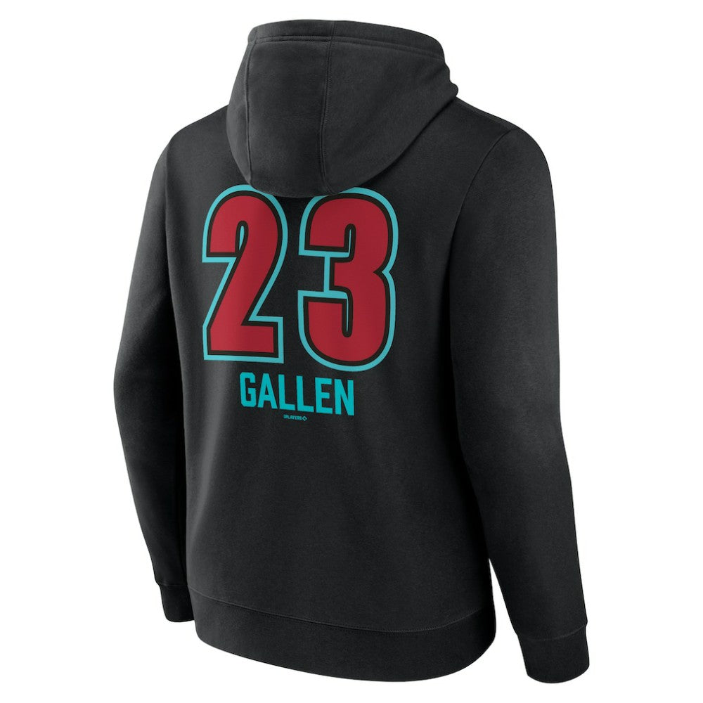 Zac Gallen Arizona Diamondbacks Name & Number Fastball Pullover Hoodie - MLB Hoodies
