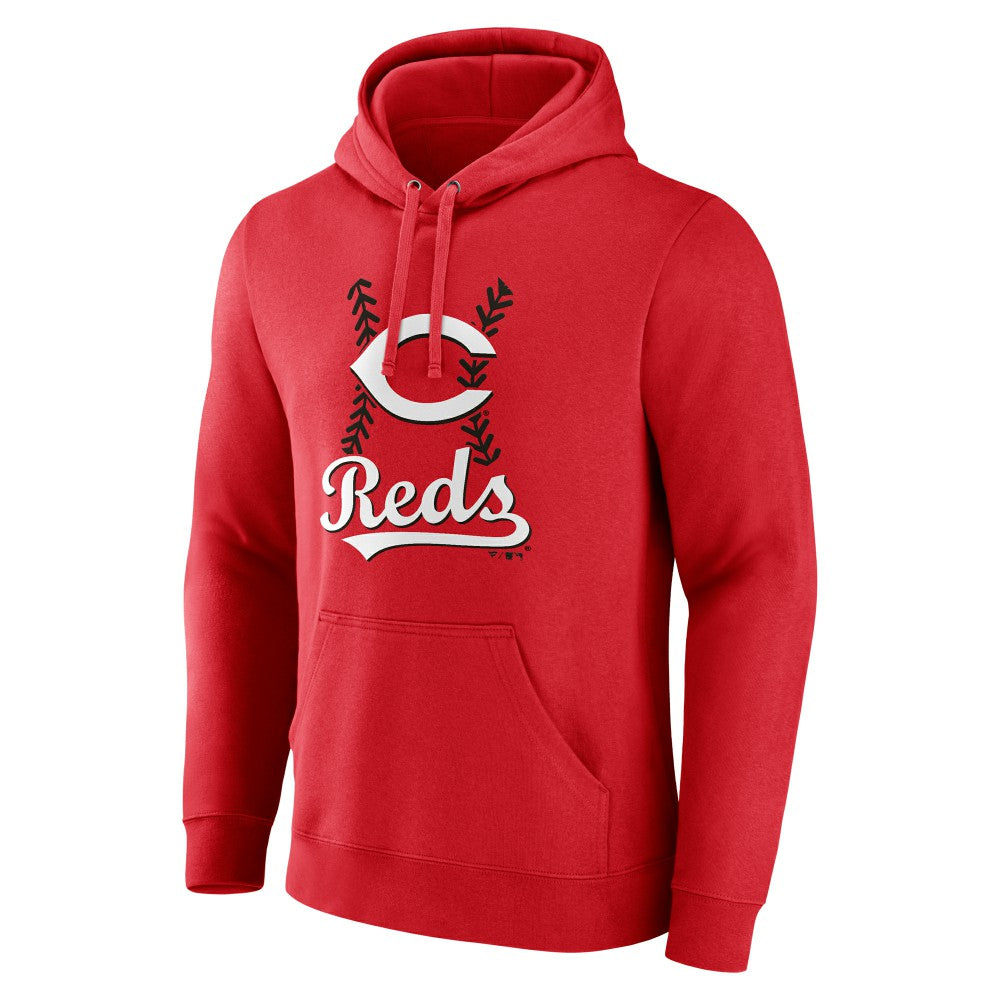 Spencer Steer Cincinnati Reds Name & Number Fastball Pullover Hoodie - MLB Hoodies