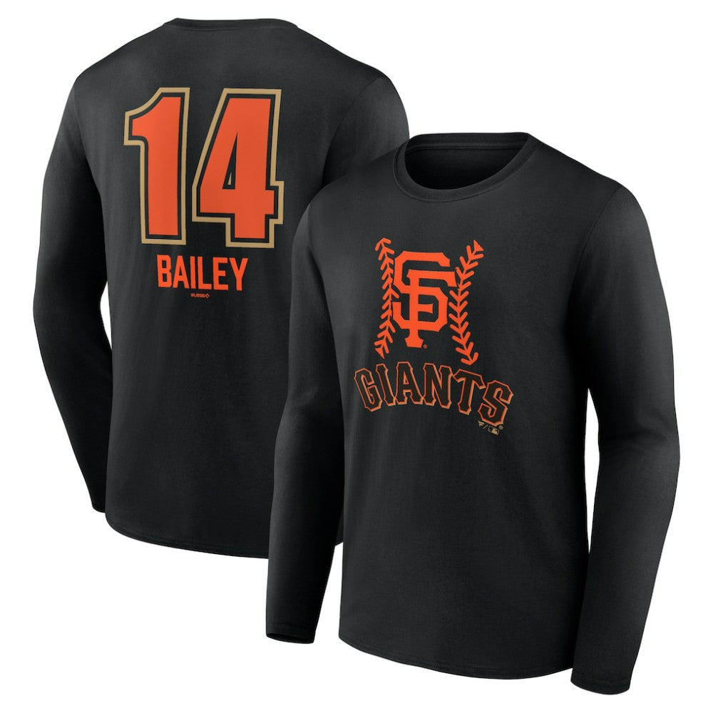Patrick Bailey San Francisco Giants Name & Number Fastball Long Sleeve T-Shirt - MLB T-shirts