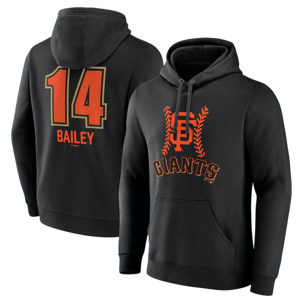 Patrick Bailey San Francisco Giants Name & Number Fastball Pullover Hoodie - MLB Hoodies