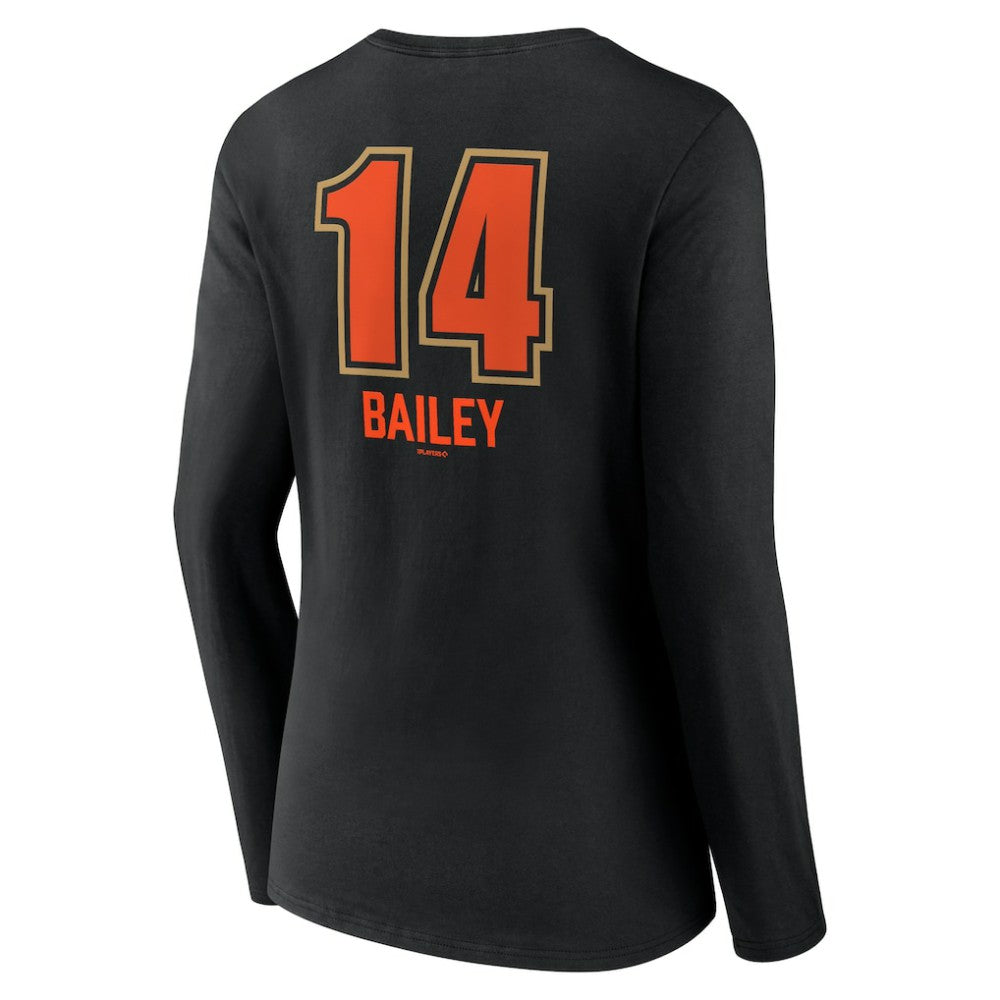 Patrick Bailey San Francisco Giants Women's Name & Number Fastball V-Neck Long Sleeve T-Shirt - MLB T-shirts