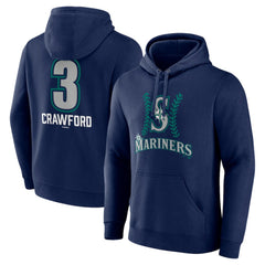 J.P. Crawford Seattle Mariners Name & Number Fastball Pullover Hoodie - MLB Hoodies