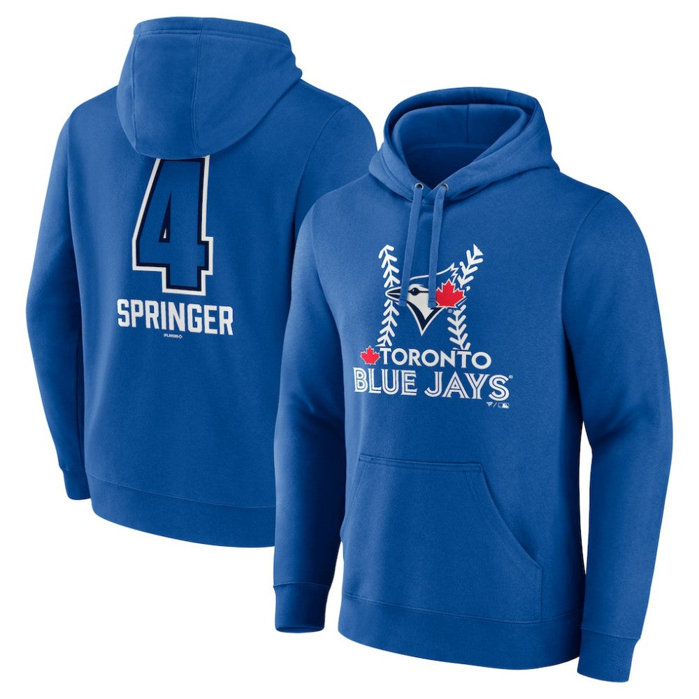 George Springer Toronto Blue Jays Name & Number Fastball Pullover Hoodie - MLB Hoodies